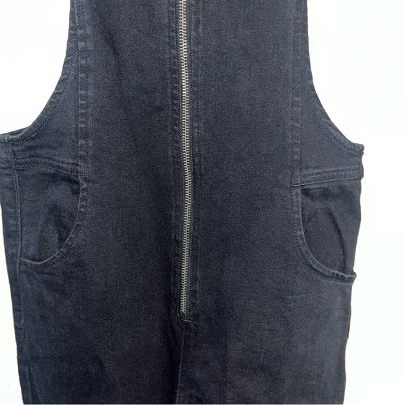 Free People Black Front Zip Overalls Size 2 - Picture 4 of 10